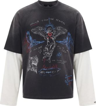 Represent Heavier Than The Heavens Long Sleeve T-Shirt - Heren - Longsleeves - Zwart - S - Katoen - Tops