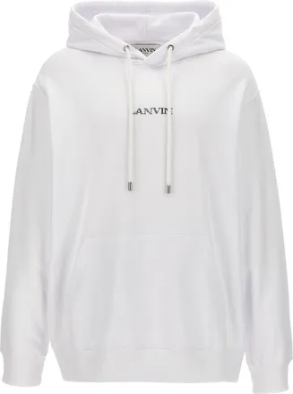Lanvin White Logo Oversized Hoodie