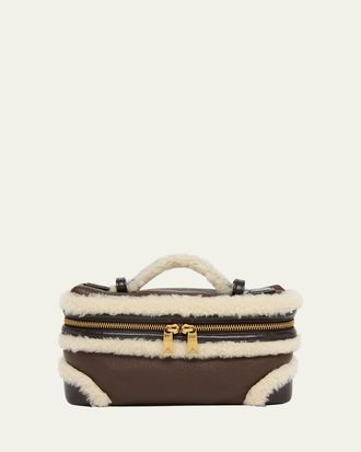 Bottega Veneta Bang Bang Shearling Vanity Top-Handle Bag