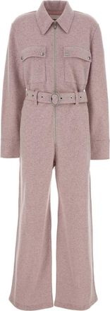 Jil Sander Pink Wool Blend Jumpsuit