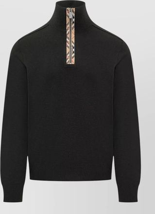 Burberry wool funnel-neck half-zip sweater