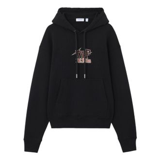 Off-white x c/o AC Milan Arrow Hoodie Black Red 44MBB12NG25F001125