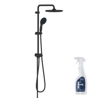 GROHE Columna De Ducha Grohe Vitalio Start 250 Negro Mate Sin Mezclador + Limpiador Grohclean
