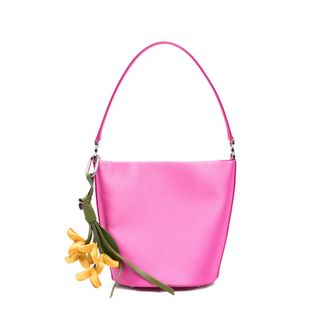 Self Portrait Flower-charm Bucket Bag