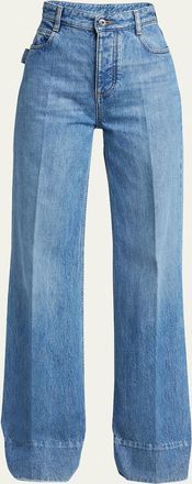 Bottega Veneta Wide Leg Denim Trousers