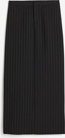 H&M Eleganter Maxijupe aus Twill - Schwarz