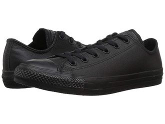Converse Chuck Taylor All Star Leather Low Top Sneaker Shoes Black Mono : Mens 11.5 - Womens 13.5 Medium