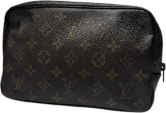 Louis Vuitton Pre-owned Vintage Monogram Clutch - Dames - Vintage Clutch - Bruin - ONE Size - Leer - Vintage