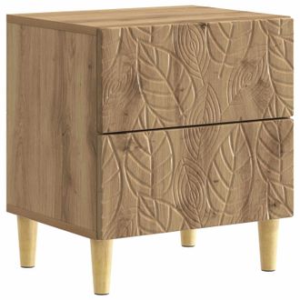 vidaXL Mesita De Noche Roble Artesanal 43 X 34,5 X 48 Cm Vidaxl
