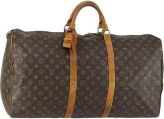 Louis Vuitton Pre-owned Weekendtas - Dames - Vintage Weekendtas - Bruin - ONE Size - Leer - Vintage