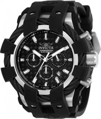 Invicta Bolt Chronograph Black Carbon Fiber Dial Mens Watch 23855