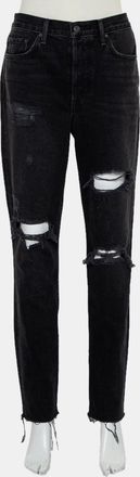 GRLFRND Grlfrnd Black Denim Distressed Skinny Karolina Jeans