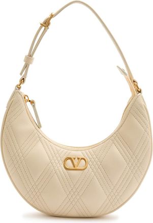 Valentino Garavani Hobo Quiltie 67 Mini Leather top Handle bag - Ivory - One Size