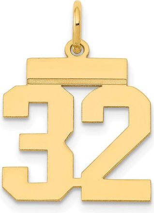 Diamond2Deal 14k Yellow Gold Small Polished Number Charm Pendant