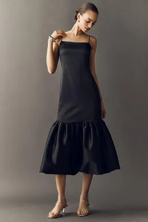 Caroline Constas Sydney Ruffle-Hem Gown