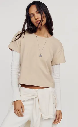 Pilcro Twofer Long Sleeve Tee