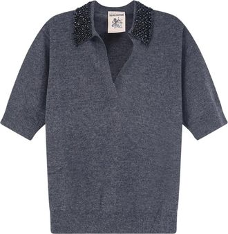Semicouture Donna, Top, Grigio, M, new
