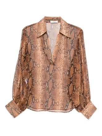 Nina 14.7 snake print ml pitone top - Neutrals