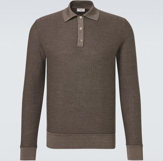 Agnona Pullover polo in lana e seta