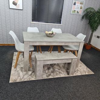 Kosy Koala Dining Table with 4 chairs and a bench kitchen dining set