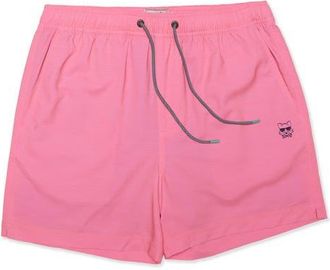 Party Pants Solid Happy Hour 7-Inch Swim Trunks in Neon Pink at Nordstrom, Size Xx-Large