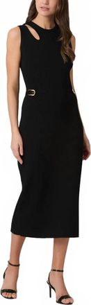 Shoshanna Fleur Sleek Fitted Knit Dress In Jet