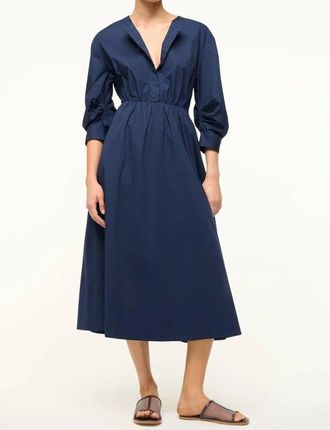 Staud Cafu Dress In Navy