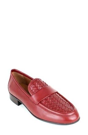 Gentle Souls Crew Woven Leather Loafer in Rio Red Leather at Nordstrom Rack, Size 7