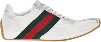 Gucci Suede leather and mesh Tempo sneakers Woman 35