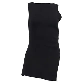 Reformation Scoop Neck Sleeveless Top in Black Lyocell