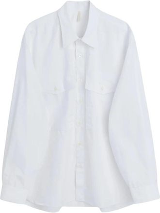 Sunflower Note Shirt - Heren - Casual Overhemden - Wit - S - Katoen - Overhemden