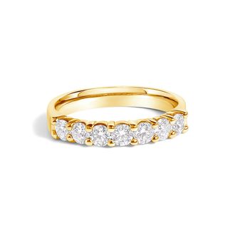 House of Brilliance 14K Gold 3/4 Cttw Diamond 7 Stone Band Ring