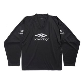 Balenciaga 3B Sports Icon Ski Long Sleeve T-Shirt Large Fit Black 779988TPVQ51000