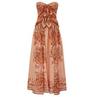 Zimmermann Midi Scarf-jurk - Dames - Jurken - Veelkleurig - Maat: S Zijde