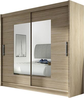 Mirjan24 Mobilier1 - Armario Closico 106, Roble Sonoma, 215x180x58cm, Puertas De Armario: Correderas, N&uacute;mero De Estantes: 0