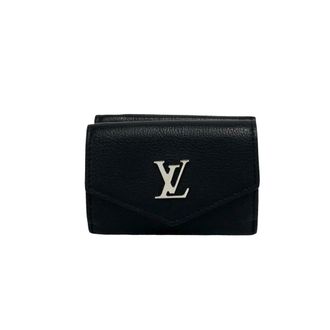Louis Vuitton Black Leather Wallet (Tri-Fold) (Pre-Owned)