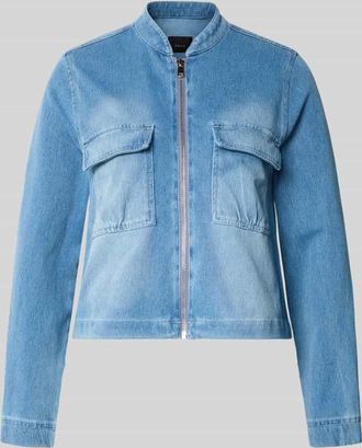 Zero Regular Fit Jeansjacke mit Rei&szlig;verschluss in Jeansblau, Gr&ouml;&szlig;e 34