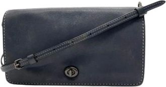 Coach Pre-owned Cross Body Bags, female, Black, Size: ONE SIZE Pre-owned Leather Crossbody Bag