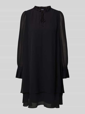 Joop Knielanges Kleid mit Volants in Black, Gr&ouml;&szlig;e 34