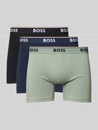 HUGO BOSS Slim Fit Trunks aus Baumwoll-Mix im 3er-Pack in Schilf, Gr&ouml;&szlig;e M