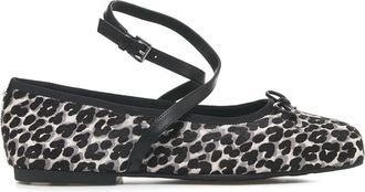 Michael Kors Collette Ballerinas met luipaardprint van kalfsleer - Dames - Ballerinas - Zwart - 37 EU - Leer - Schoenen