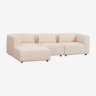 Sklum Sklum - Sof&aacute; Modular Chaise Longue Izquierdo De 3 Piezas Fogler