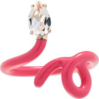 Bea Bongiasca Baby Vine Tendril Ring in Pink at Nordstrom, Size 6