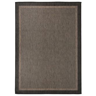 Berkfield Home Outdoor Flatweave Rug 200x280 cm Dark Brown | Size: Medium