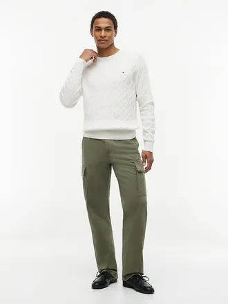 Tommy Hilfiger Mens Relaxed Straight Utility Pant - Ghost Fern - 29W x 30L