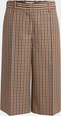 Jil Sander Check Straight-Leg Bermuda Shorts