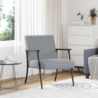 vidaXL vidaXL poltrona Grigio chiaro 59 x 75 x 78 cm Tessuto