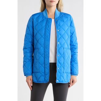 Theory Lightweight Quilted Down Bomber Jacket in Palace Blue at Nordstrom Rack, Size Small