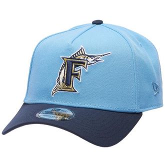 New Era Womens Miami Marlins Marlins 9Forty A-Frame Cap - Adult Blue/Navy/Gold