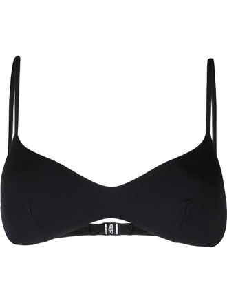 MC2 Saint Barth May ribbed bikini top - women - Polyamide/Spandex/Elastane - M - Black